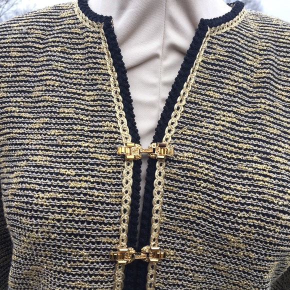 St John Couture Gold Black Metallic Jacket***STUNNING & GLAMOROUS***Sz 2 - Picture 5 of 16